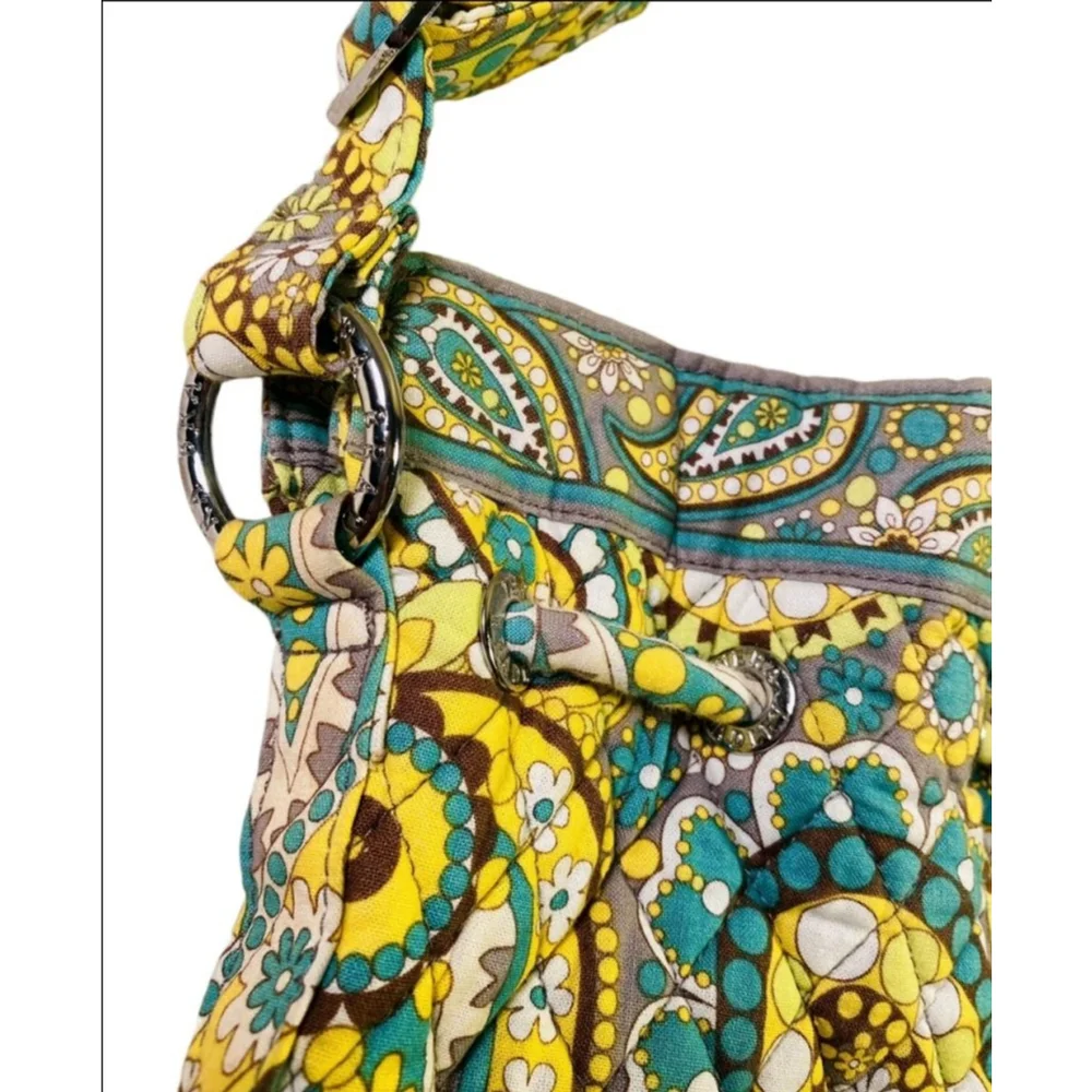 Women's Vera Bradley Shoulder Bag One Size Yellow Teal Paisley